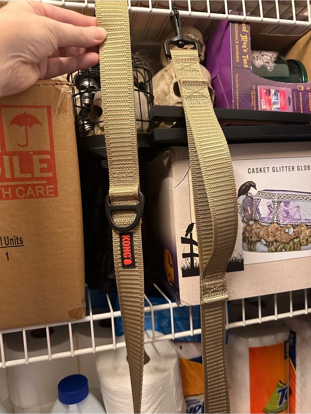 Kong Tactical Traffic Leash in Khaki Tan
